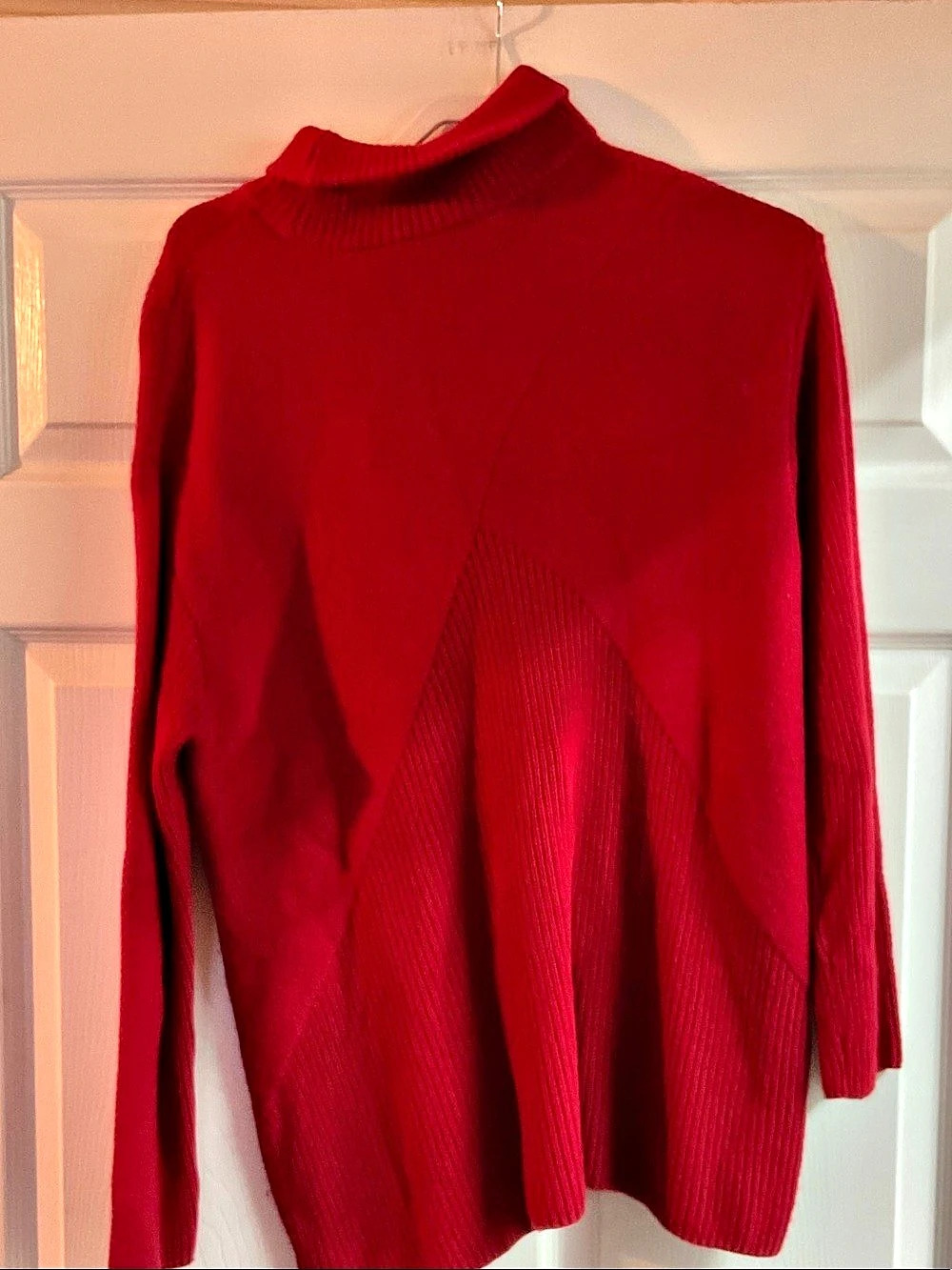 Talbots Ribbed Turtleneck Sweater Red - Picture 2 of 4